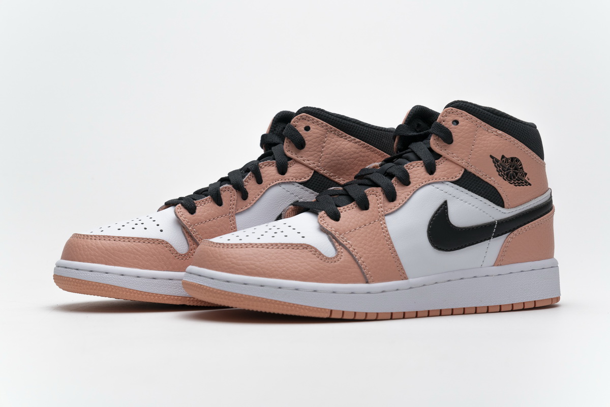 Air Jordan 1 Low Mid Pink Quartz Shoes